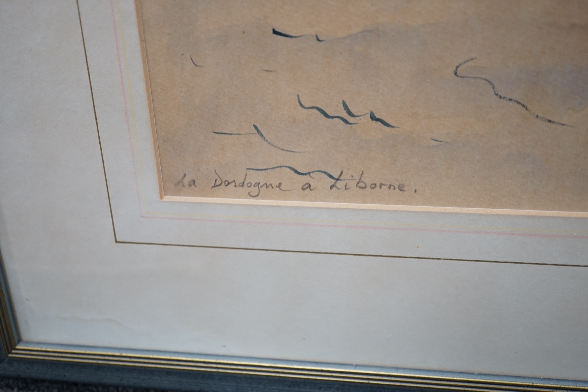 R. Fiolka, two ink and watercolours, 'George Sands’ House', signed and dated ‘90 and 'La Dordogne à Liborne', signed and dated ’90, largest 34 x 39cm. Condition - fair to good, some discolouration